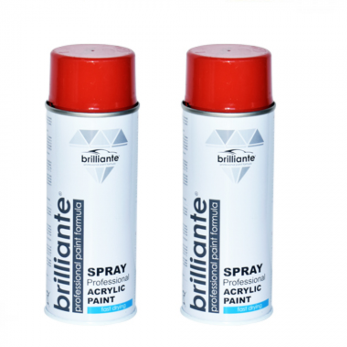 Pachet 2 x Vopsea Spray Brilliante Roșu Coral RAL 3016 400 ml [1]