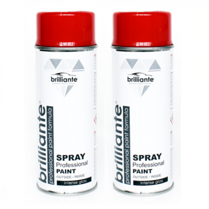 Pachet 2 x Vopsea Spray Brilliante Roșu Foc RAL 3000 400 ml [1]