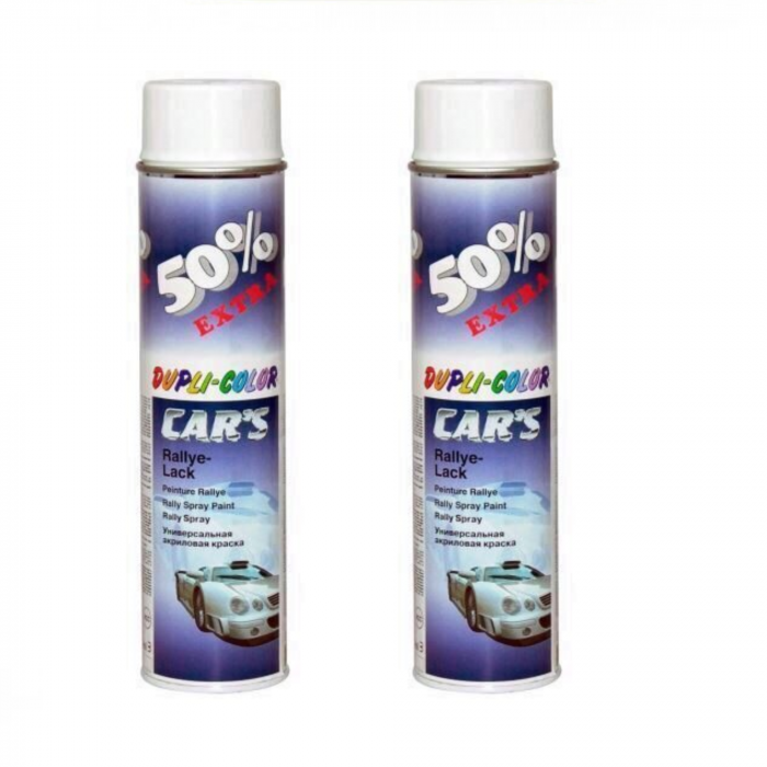 Pachet 2 x Vopsea spray  Dupli-color alb lucios pentru jante 600 ml alb [1]