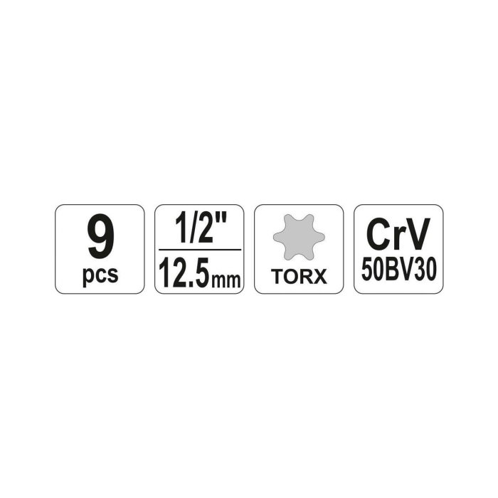 Yato - Set 9 chei tubulare E10-E24 CRV [5]