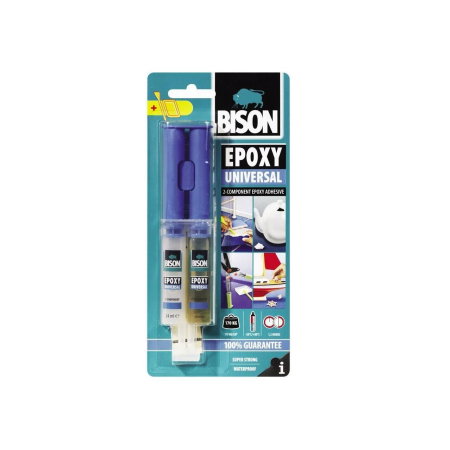 Reparatii si Echipamente Auto - Adeziv bicomponent universal BISON Epoxy Universal, 2 x 12ml