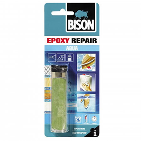 Adezivi si benzi adezive - Plastilina Epoxidica Bicomponenta Bison Epoxy Repair Aqua – Repara sub Apa, 56g