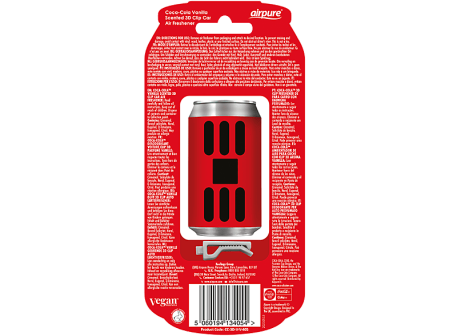 Odorizant 3D (Odorizante) - AIRPURE Odorizant auto, cutie de sifon 3D, vanilie Coca-Cola