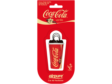 AIRPURE Odorizant pentru masina, ceasca 3D, Coca-Cola vanilie [1]