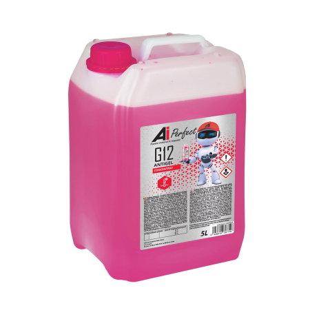 Uleiuri si Lichide - Antigel Concentrat Auto AiPerfect G12, 5 Litri, Protectie -32°C (la dilutie 1:1), Roz/Rosu, Compatibil VW TL 774 D/F, MAN 324 SNF