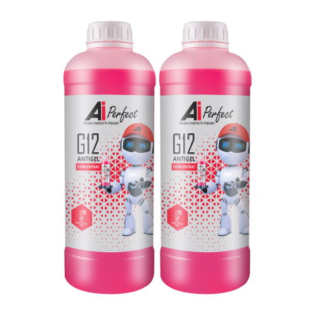 Branduri - Pachet 2 litri Antigel Concentrat AiPerfect G12 OAT (VW TL 774-F, Culoare Roșu/Roz)