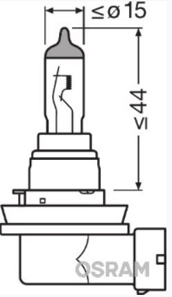 Pachet 2 bec halogen H8 12V Osram Original [3]