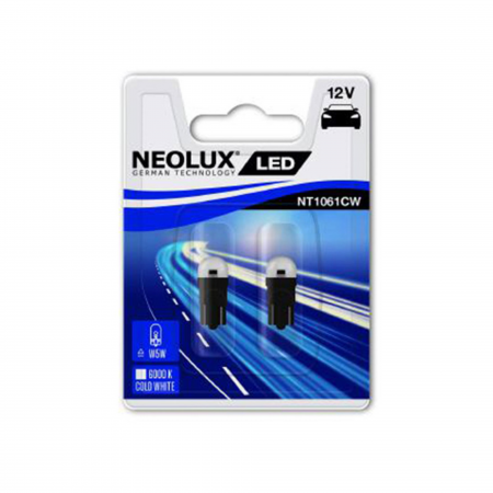 Electrica si Electronice Auto - Set 2 Bec Led 12V 0.5W W2.1X9.5D Blister Neolux