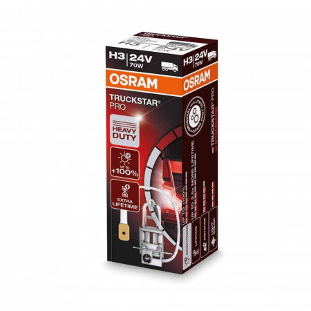 Electrica si Electronice Auto - Bec Camion 24V H3 70 W, Osram, Truckstar PRO +120% NextGen