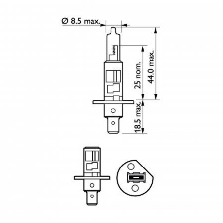 Bec Far H1 55W 12V Vision (Cutie) Philips [2]