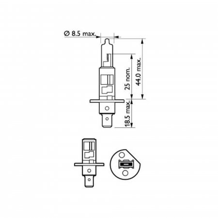 Bec Far H1 55W 12V Vision Philips (Blister) [2]