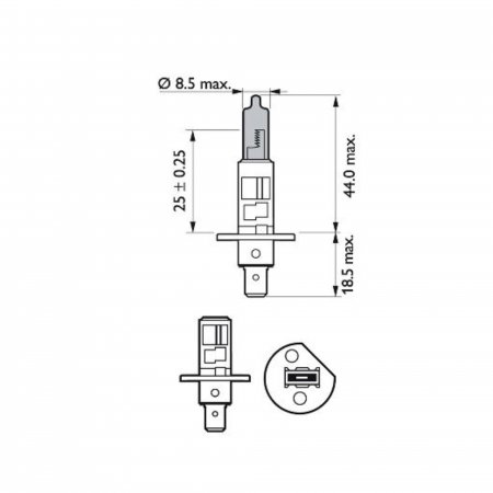 Bec Far H1 55W 12V White Vision Philips Ultra (Blister) [2]