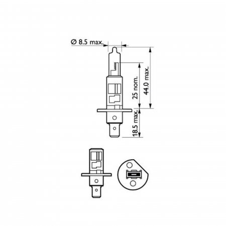 Bec Far H1 55W 12V X-Treme Vision Pro150 (Blister) Philips [2]