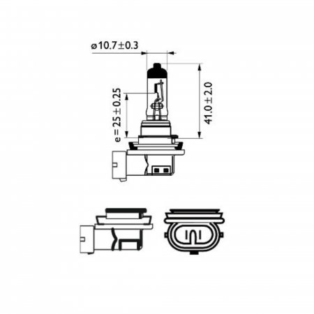 Pachet 2 Becuri Far H11 12V 55W Vision (Cutie) Philips [2]
