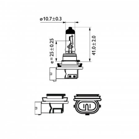 Pachet 2 Becuri Far H11 12V 55W X-Treme Vision Pro150 (Blister) Philips [2]