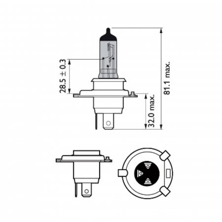 Bec Far H4 60/55W 12V White Vision Ultra Philips (Blister) [2]