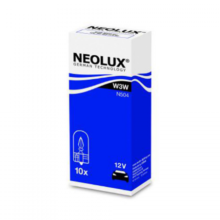 Electrica si Electronice Auto - Set 10 buc Bec Fara Soclu 12V W3W W2.1X9.5D Neolux