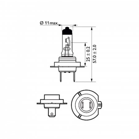 Pachet 2 Becuri Far H7 55W 12V X-Treme Vision Pro150 (Blister) Philips [2]