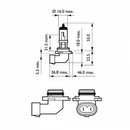 Pachet 2 Becuri Far HB4 12V P22D 51W (Cutie) Vision Philips [2]