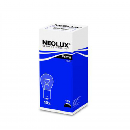 Electrica si Electronice Auto - Set 10 buc Bec Semnalizare 12V Py21W Galben Bau15S Neolux