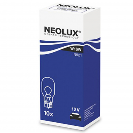 Electrica si Electronice Auto - Set 10 buc Bec Stop/Marsarier 12V W16W W2.1X9.5D Neolux
