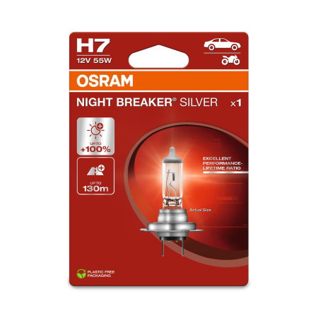 Electrica si Electronice Auto - Bec halogen H7 12V Osram Night Breaker Silver +100% blister 1 bucata