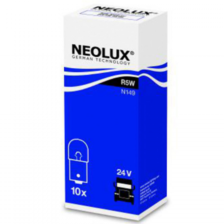 Electrica si Electronice Auto - Set 10 buc Bec Auxiliar 24V R5W Ba15S Neolux