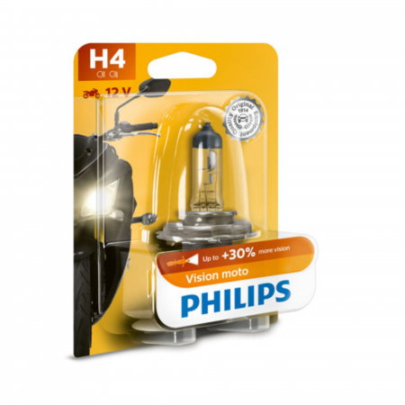 Electrica si Electronice Auto - Bec Moto H4 Vision 12V 60/55W Philips (Blister)