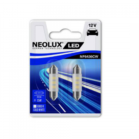 Electrica si Electronice Auto - Set 2 buc Bec Led 12V 0.5W Sv8.5-8 Blister Neolux