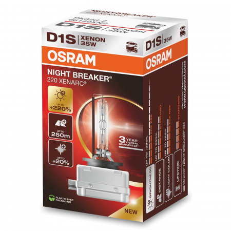 Electrica si Electronice Auto - Bec Xenon D1S OSRAM Xenarc Night Breaker 220 (+220%) - Performanță Supremă