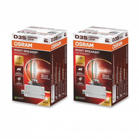 Electrica si Electronice Auto - Pachet 2 x bec Xenon D3S Osram night Breaker Xenarc 220%