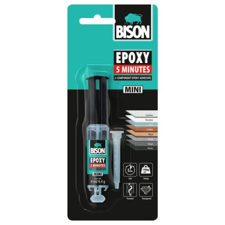 Reparatii si Echipamente Auto - BISON Epoxy mini 5minute -adeziv rapid 4ml BL