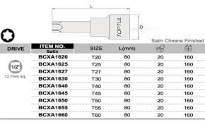 Tubulare cu torx, E-uri si hexagon (Scule si echipamente service) - Bit 1/2 T40