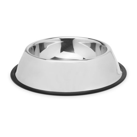 Casa si Gradina - Bol clasic Yummie pentru câini/pisici - 18 cm, oțel inoxidabil (Antiglisant)
