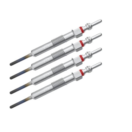 Echipamente Service - Pachet 4 x Bujie incandescentă 4,4 V M10x1 pentru motor diesel 1.5 dCi K9K – compatibilă Dacia, Renault, Nissan