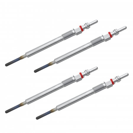 Echipamente Service - Set 4 bujii incandescente Bosch pentru Alfa Romeo Mito, Chevrolet Aveo, Fiat 500, Doblo, Fiorino, Panda, Punto, Qubo, Ford KA, Lancia Ypsilon, Opel Astra J, Corsa D, Combo, Peugeot Bipper