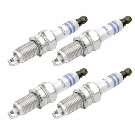 Echipamente Service - Set 4 bujii scanteie Bosch pentru Alfa Romeo Mito, Fiat 500, Altea, Doblo, Fiorino, Punto, Linea, Panda, Qubo, Siena