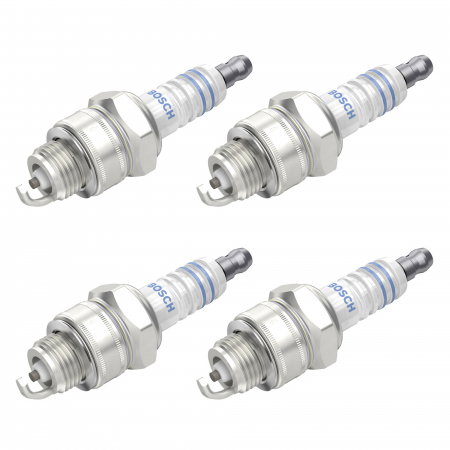 Echipamente Service - Set 4 Bujii Scânteie Bosch pentru Dacia 1300, 1310, 1410, Nova, Aro 10 – Filet M14