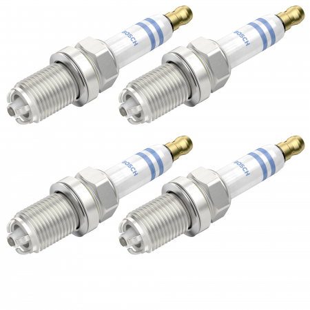 Echipamente Service - Set 4 bujii scanteie Bosch pentru Audi A4 B6/B7, A5, A6 C6, A8 D2/D3, Bmw Seria 1, VW Phaeton, Touareg