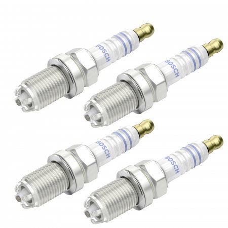 Echipamente Service - Set 4 bujii scanteie Bosch pentru Audi A6 C5, A8 D2, Porsche 911, Boxster, Cayenne