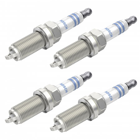 Echipamente Service - Set 4 bujii scanteie Bosch pentru Citroen Berlingo, C1, C2, C3, C4, C5, Jumpy, Xsara, Hyundai ix35, Santa Fe, Sonata, Nissan Micra, Renault Megane, Toyota Aygo
