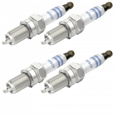 Echipamente Service - Set 4 bujii scanteie Bosch pentru Fiat Punto, Doblo, Stilo, Panda, 500, Qubo, Ford KA, Opel Combo