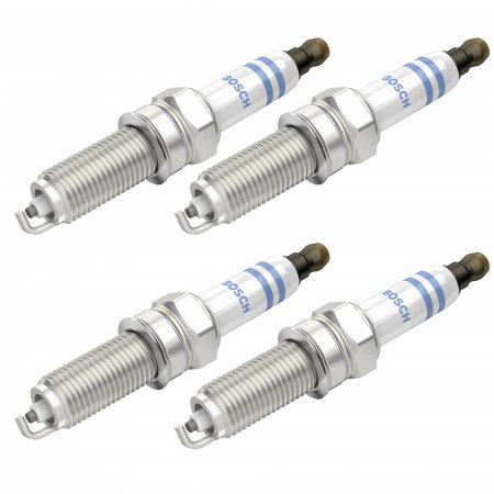 Echipamente Service - Set 4 bujii scanteie Bosch pentru Hyundai Accent, i20, i30, Veloster, Kia Carens, Ceed, Soul, Smart Fortwo
