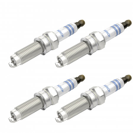Echipamente Service - Set 4 bujii scanteie Bosch pentru Hyundai Elantra V, Genesis, i30, ix35, i40, Santa Fe, Sonata, Kia Ceed, Optima, Rio, Sorento, Soul, Sportage, Suzuki Ignis, Swift, Vitara