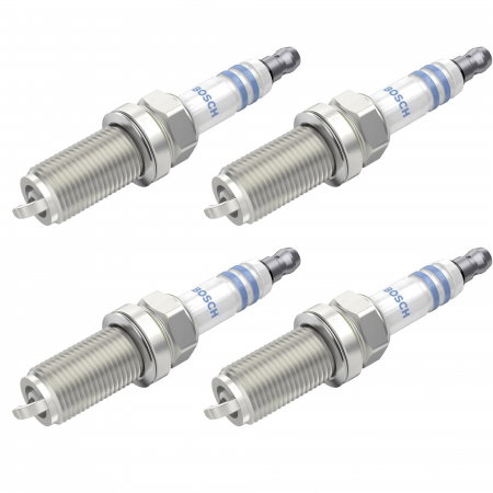 Echipamente Service - Set 4 bujii scanteie Bosch pentru Hyundai Santa Fe, Infiniti FX, Kia Carnival, Magentis, Nissan 350Z, Maxima, Murano, Pathfinder, Primera, Toyota Aygo, IQ, Land Cruiser Prado, Rav 4, Yaris