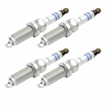 Echipamente Service - Set 4 bujii scanteie Bosch pentru Nissan Cube, Micra, Note, Qashqai, Tiida, X-Trail