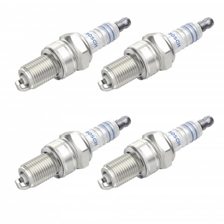 Echipamente Service - Set 4 bujii scanteie Bosch pentru VW Jetta, Scirocco, Passat, Polo, Golf, T3, Mitsubishi Colt, Lancer, Galant, Eclipse