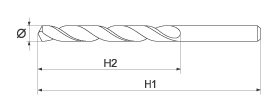 Burghiu metal HSS - cobalt 3 mm. 2 buc [1]