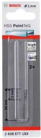Import - Burghiu spiral HSS PointTeQ de 1,0 mm