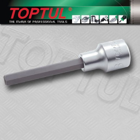 Tubulare cu torx, E-uri si hexagon (Scule si echipamente service) - Capat cheie hexagonala lunga 1/2 8mm